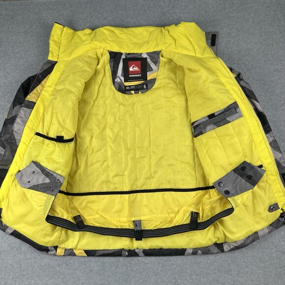 Quiksilver Dry Flight Tech 10K Snow Jacket Youth Boy Medium 12 Full Zip Ski - Picture 4 of 16